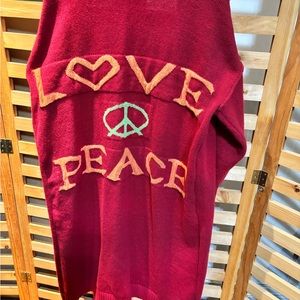 Duster cardigan deep red